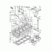 Схема вузла: Головка циліндра для Kawasaki ZR1200 ZRX1200 DAEG