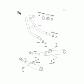 Схема вузла: Вихлопна система для Kawasaki EX250 ZZR250