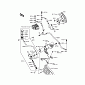 Схема вузла: Задній гальмівний циліндр Kawasaki ZX636 Ninja ZX-6R ABS