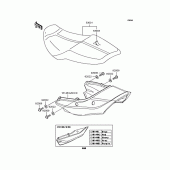 Схема вузла: Сидіння для Kawasaki ZR1100 ZRX1100-II