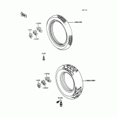 Схема вузла: Шини для Kawasaki VN1500 Vulcan 88