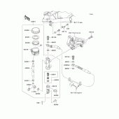 Схема узла: Задний тормозной цилиндр для Kawasaki EX250 Ninja 250