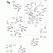 Схема вузла: Передній гальмівний циліндр Kawasaki ZR1100 Zephyr 1100RS