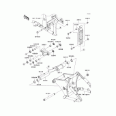 Схема узла: Подвеска/задний амортизатор для Kawasaki VN900 VN900 Classic