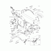 Схема вузла: Кріплення двигуна для Kawasaki VN2000 Vulcan 2000 Classic