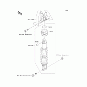Схема вузла: Задній амортизатор для Kawasaki KL650 KLR650