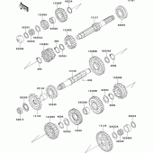 Схема вузла: Трансмісія для Kawasaki ZX1100 GPZ1100
