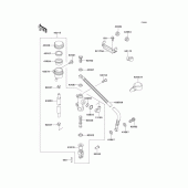 Схема вузла: Задній гальмівний циліндр Kawasaki ZX750 Ninja ZX-7R