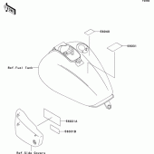 Схема вузла: Інформаційні наклейки для Kawasaki VN1500 VN1500 Classic