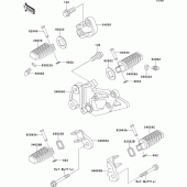 Схема узла: Подножки для Kawasaki EX500 EX500