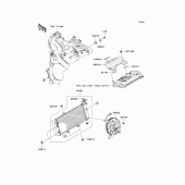 Схема узла: Радиатор для Kawasaki KLE650 Versys 650 ABS