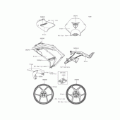 Схема вузла: Наклейка (Зелений) (FEFA) для Kawasaki EX400 Ninja 400R ABS
