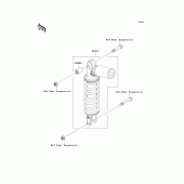 Схема узла: Задний амортизатор(ы) для Kawasaki ZX600 ZZ-R600