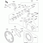 Схема вузла: Заднє гальмо для Kawasaki KX125
