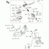 Схема узла: Передний тормозной цилиндр для Kawasaki ZR750 Z750R ABS