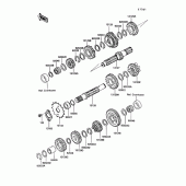 Схема узла: Трансмиссия для Kawasaki KL250 KLR250