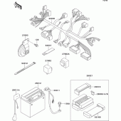 Схема вузла: Електроустаткування для Kawasaki ZR750 ZR-7