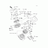 Схема узла: Клапанная крышка для Kawasaki VN1500 Vulcan 1500 Classic FI