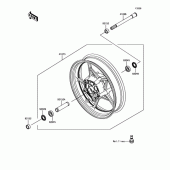 Схема узла: Переднее колесо для Kawasaki ER650 Z650 ABS