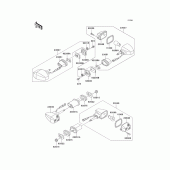 Схема узла: Поворотники для Kawasaki EX500 EX500
