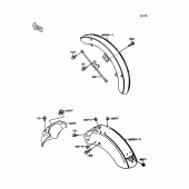 Схема вузла: Fenders(1/2) для Kawasaki VN1500 VN-15