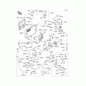 Схема вузла: Радіатор (1/3) для Kawasaki EX250 ZZR250