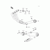 Схема вузла: Вихлопна система для Kawasaki ZR750 ZR-7
