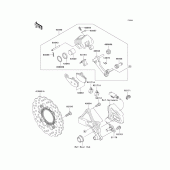 Схема вузла: Заднє гальмо для Kawasaki KLE650 Versys 650