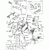 Схема узла: Радиатор (1/2) для Kawasaki ZX1000 ZX-10