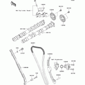 Схема узла: Распредвал & Цепь ГРМ & Натяжитель для Kawasaki ZX1000 Ninja ZX-10R ABS