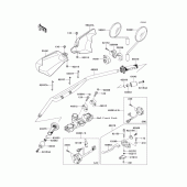 Схема вузла: Кермо & Пульт управління кермовим для Kawasaki KL650 KLR650