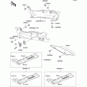 Схема вузла: Side covers/chain cover(1/2)(zx600-e1) для Kawasaki ZX600 ZZ-R600