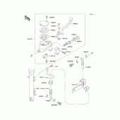 Схема вузла: Передній гальмівний циліндр для Kawasaki EJ650 W650