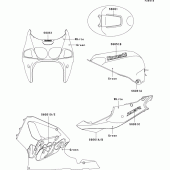 Схема вузла: Decals(green)(zx750-p3) для Kawasaki ZX750 Ninja ZX-7R
