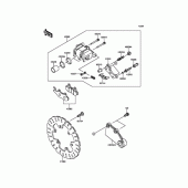 Схема вузла: Заднє гальмо для Kawasaki BX250 NINJA 250SL