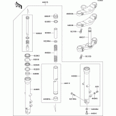 Схема вузла: Передня вилка(zr550b-024011-) для Kawasaki ZR550 Zephyr