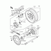 Схема вузла: Заднє колесо & Привідний ланцюг для Kawasaki ZR1200 ZRX1200R