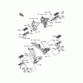 Схема узла: Подножки для Kawasaki ZX1000 Ninja 1000 ABS