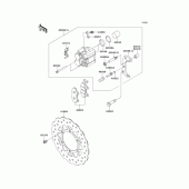Схема вузла: Переднє гальмо для Kawasaki KLX125 D-Tracker