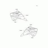 Схема узла: Наклейки для Kawasaki KX125