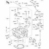 Схема вузла: Cylinder head(1/2) для Kawasaki KL650 KLR650