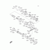 Схема узла: Трансмиссия для Kawasaki KLX400 KLX400R