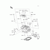 Схема вузла: Головка циліндра для Kawasaki KX250/KX252 KX250F