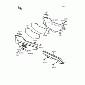 Схема вузла: Бічна кришка, кожух ланцюга (ZX900-A8) для Kawasaki ZX900 GPZ900R