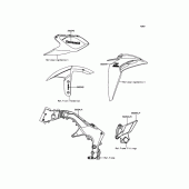 Схема вузла: Decals(Orange)(Ebony) для Kawasaki ZR1000 Z1000 ABS