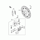 Схема вузла: Переднє гальмо для Kawasaki EJ800 W800