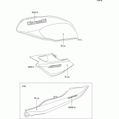 Схема вузла: Decals(blue)(er500-a1/a2) для Kawasaki ER500 ER-5