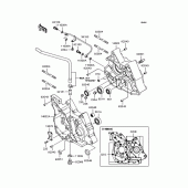 Схема вузла: Картер двигуна для Kawasaki KL110 KSR