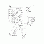 Схема вузла: Передній гальмівний циліндр для Kawasaki VN900 Vulcan 900 Custom