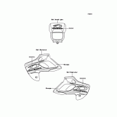 Схема вузла: Наклейки для Kwasaki KLX250 D-Tracker